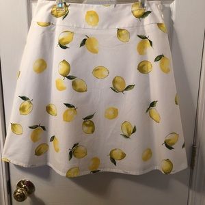 ⭐️🍋Rafaella⭐️🍋Lemon Print Skirt Size 12